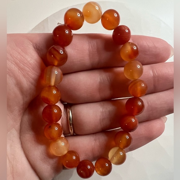 Carnelian Bead Bracelet - Picture 3 of 4
